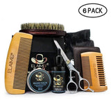 Beard Clean Set Trimming Kit With Essential Shampoo Brush Comb Oil Cream Scissors for Men Cleanse Refresh Grooming Perfect Gift