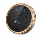 Robotic Vacuum Cleaner with APP & Voice Controlling, Visionary Map, Water Tank and Mopping, 12.99 x 3.54 x 3.54 in, Gold