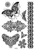 Waterproof Temporary Tattoo Sticker Tribal totem band Fake Tatto Personality Flash Tatoo Waist Arm Foot Tato for Girl Women Men