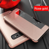 Smart View Window Flip Leather Cover Case For Samsung Galaxy S10 S9 S8 J4 J6 Plus s7 edge Note 8 Note9 A6 A7 A9 2018 Case Fundas