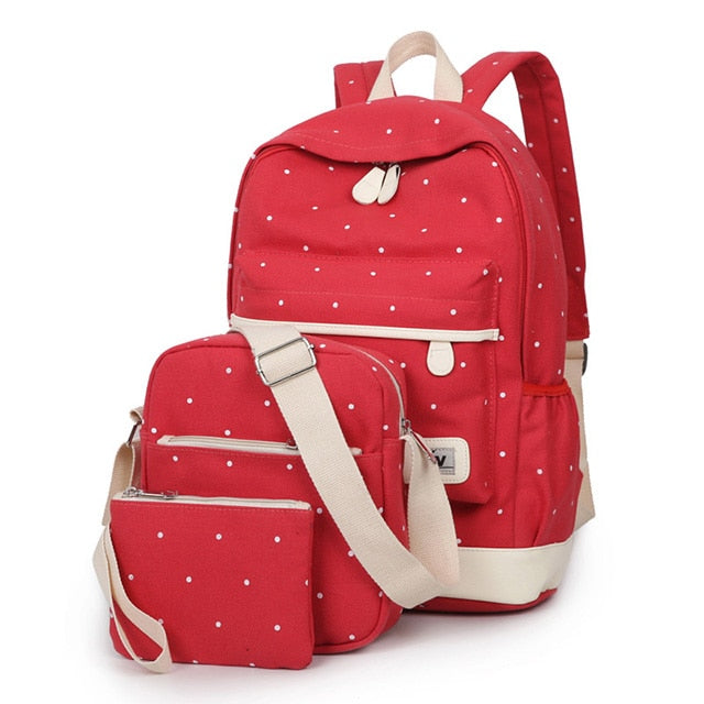 Dot Printing School Backpack For Girls Student School Bags Girls School Bag