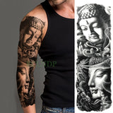 Waterproof Temporary Tattoo Sticker eye clock bird Pagoda full arm large size fake tatto flash tatoo sleeve tato for men women