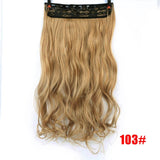 SHANGKE 28''  Long Synthetic Hair Clip In Hair Extension Heat Resistant Hairpiece Natural Wavy Hair Piece