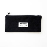 Simple Fabric Large Capacity Creative Open Zipper Pencil Box School Stationery