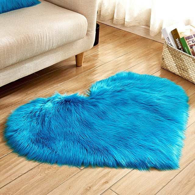 Shaggy Carpet Wool Faux Fluffy Mats Artificial Sheepskin Hairy Mat Rug