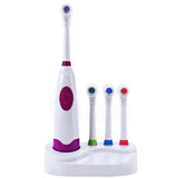 1 Set New Design Battery Operated Electric Toothbrush Waterproof Dental Care Revolving Toothbrush Heads + 3 Nozzles Oral Hygiene